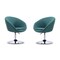 Manhattan Comfort Hopper Swivel Adjustable Height Chair in Sky Blue and Polished Chrome (Set of 2) 2-AC036-SB - alternate 1
